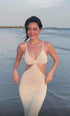 Ladies Spaghetti Sleeveless Cut-Out Body con Dresses